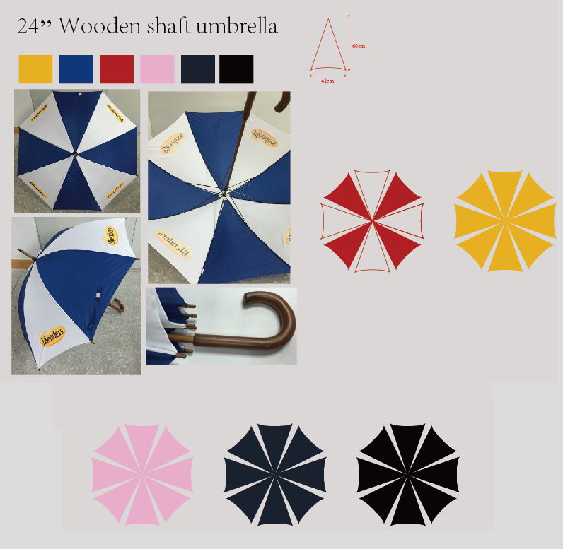 3011 Overseas Imprint Umbrella / Classic W/ Stick